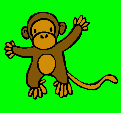 Dibujo Mono pintado por PERLITA