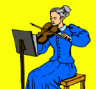 Dibujo Dama violinista pintado por ginita