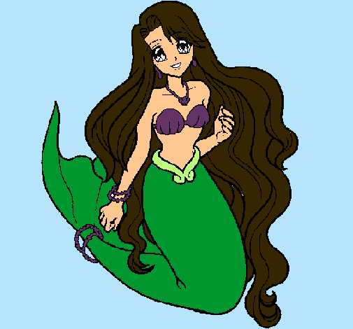 Dibujo Sirenita pintado por Chic_Top_Star
