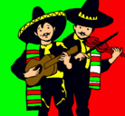 Dibujo Mariachis pintado por hmu11