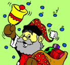 Dibujo Santa Claus y su campana pintado por misantafavorito