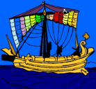 Dibujo Barco romano pintado por alexander