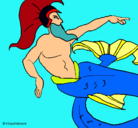 Dibujo Poseidón pintado por cesar
