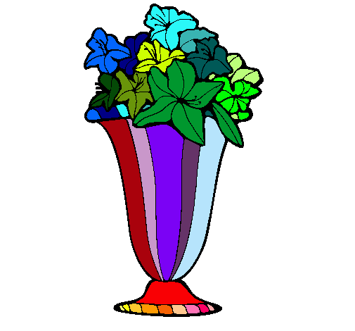 Dibujo Jarrón de flores pintado por amonio