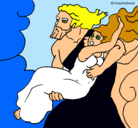 Dibujo El rapto de Perséfone pintado por babalu y franci