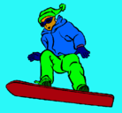 Dibujo Snowboard pintado por jose