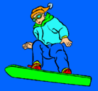 Dibujo Snowboard pintado por ADRIANO