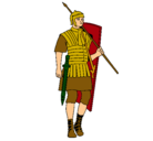Dibujo Soldado romano pintado por sandra