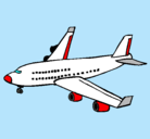 Dibujo Avión de pasajeros pintado por aiescrim
