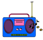 Dibujo Radio cassette 2 pintado por alan