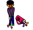 Dibujo Jugador de golf II pintado por ximena martinez