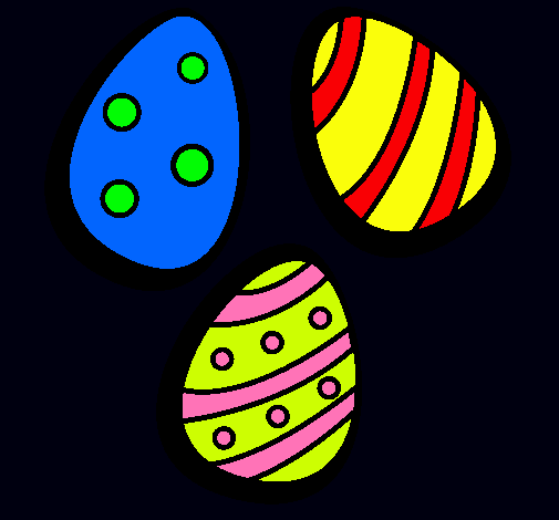 Dibujo Huevos de pascua IV pintado por aroa