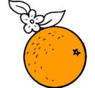 Dibujo naranja pintado por naranja dsfnd
