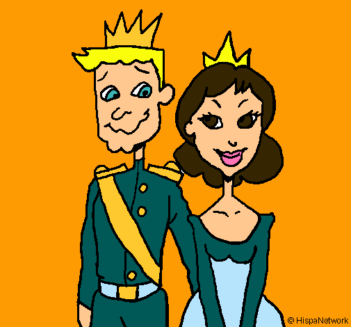Dibujo Príncipe y princesa pintado por spaceame