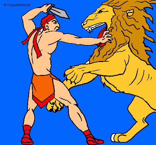 Gladiador contra león