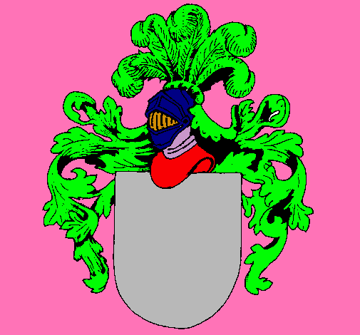 Escudo de armas y casco