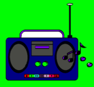Dibujo Radio cassette 2 pintado por WUILY