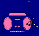 Dibujo Radio cassette 2 pintado por boloben10