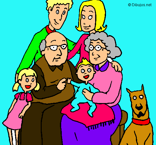 Dibujo Familia pintado por laia