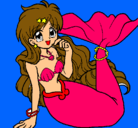 Dibujo Sirena pintado por blum