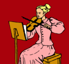 Dibujo Dama violinista pintado por Rouse