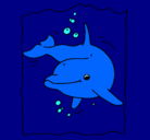 Dibujo Delfín pintado por blum