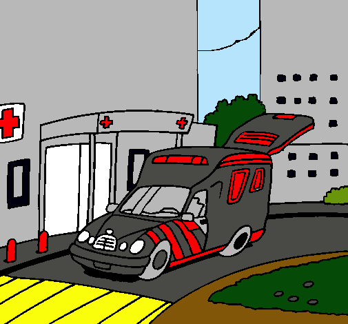 Ambulancia en el hospital