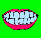 Dibujo Boca y dientes pintado por erikilla_wuapa