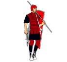 Dibujo Soldado romano pintado por maio