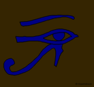 Dibujo Ojo Horus pintado por lauritadiva21