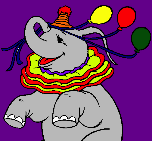 Elefante con 3 globos