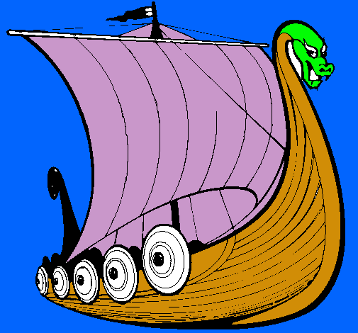 Dibujo Barco vikingo pintado por camila 