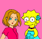 Dibujo Sakura y Lisa pintado por milili