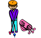 Dibujo Jugador de golf II pintado por leire