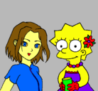 Dibujo Sakura y Lisa pintado por Tita