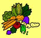 Dibujo verduras pintado por MARC