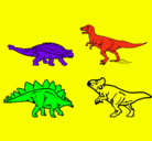 Dibujo Dinosaurios de tierra pintado por miguel