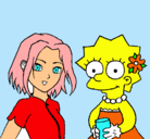 Dibujo Sakura y Lisa pintado por lisa 