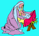 Dibujo Nacimiento del niño Jesús pintado por Brayan
