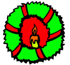 Dibujo Corona de navidad II pintado por cristina
