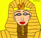 Dibujo Tutankamon pintado por GABI