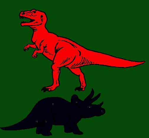 Triceratops y tiranosaurios rex