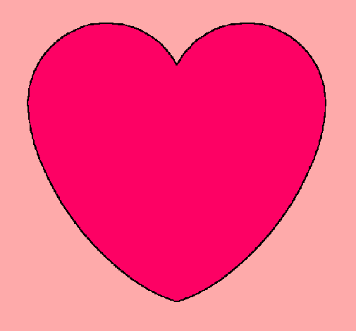Dibujo Corazón pintado por paola