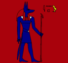 Dibujo Anubis pintado por KYRIOS 