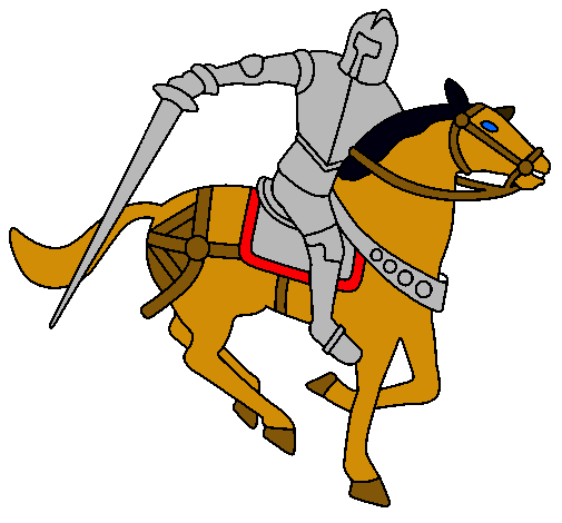 Dibujo Caballero a caballo IV pintado por justin