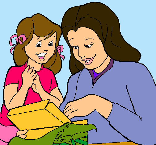 Dibujo Madre e hija pintado por bellasawn