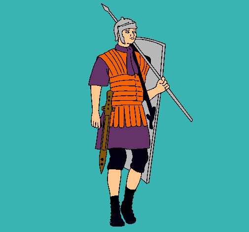 Dibujo Soldado romano pintado por amalia