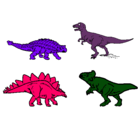 Dibujo Dinosaurios de tierra pintado por ximena 