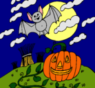 Dibujo Paisaje de Halloween pintado por jcyac