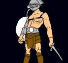 Dibujo Gladiador pintado por josefina